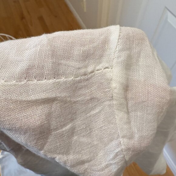 BELLA AMORE 100% Linen Made in Italy Summer Blouse in white size ?XL - Picture 10 of 13